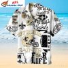 New Orleans Saints Faded Jungle NFL Hawaiian Shirt