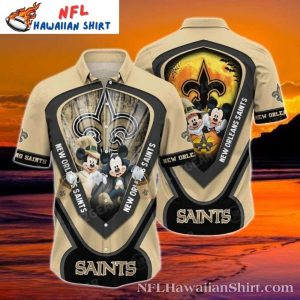 New Orleans Saints Hawaiian Shirt – Mickey’s Halloween Edition