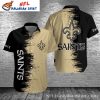 New Orleans Saints Hawaiian Shirt With Menacing Shark Design