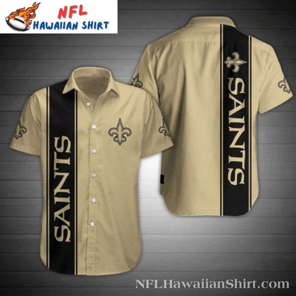 New Orleans Saints Sideline Beige And Black Hawaiian Shirt