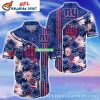 Starry Night NY Giants Fan Pride Tropical Hawaiian Shirt With Custom Name