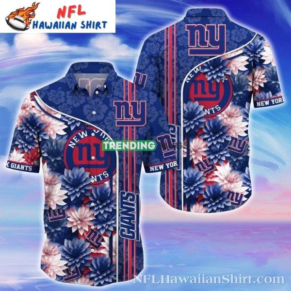 New York Giants Nautical Charm Hawaiian Shirt