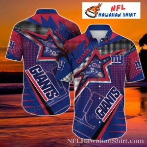 New York Giants Red White And Blue Swagger Hawaiian Shirt