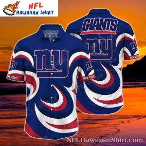 New York Giants Spiraling Victory Aloha Shirt