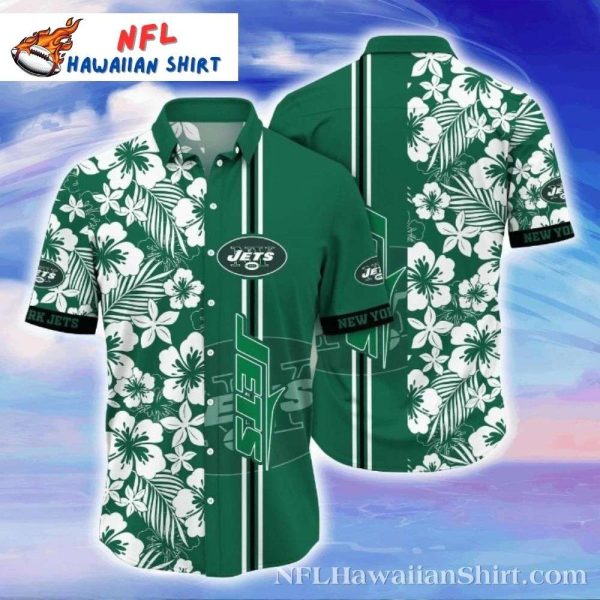 New York Jets Aloha Floral Hawaiian Shirt – Perfect Gift For Jets Fan