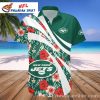 New York Jets Hibiscus Breeze Hawaiian Shirt