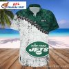 Jetting To Paradise – New York Jets Logo Aloha Shirt