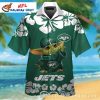 New York Jets Logo Print Cannabis Hawaiian Shirt – Perfect Gift For Him