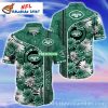 New York Jets Logo Print Hawaiian Shirt – Hibiscus Floral Design With Team Mascot