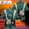 New York Jets Logo Print Hawaiian Shirt – Hibiscus Floral Design With Team Mascot