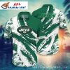 NY Jets Tropical Forest Motif Car Traveling Hawaiian Shirt – Vibrant Team Logo Aloha Shirt