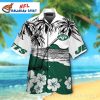 New York Jets Logo Print Hawaiian Shirt – Skull And American Flag Edition