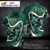 Personalized Foliage Print NY Jets Hawaiian Shirt – Customizable Jets Aloha Shirt