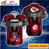 Red And Black Chiefs Huddle – NFL Logo Tropical Aloha Shirt