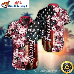 Night Sky Floral Falcons NFL Hawaiian Shirt