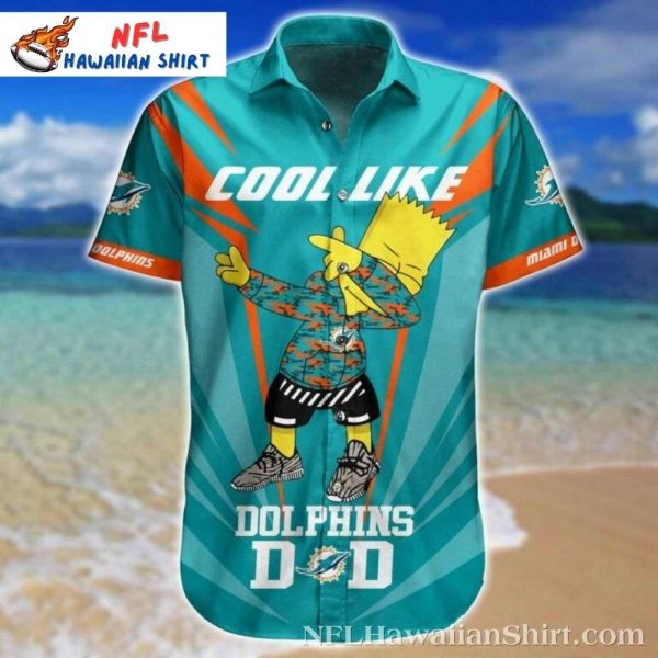 Oceanfront Ovation – Cool Like Dolphins Dad Tropical Shirt – Beachside Fan Gear