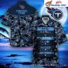 Oceanic Blues – Tennessee Titans Palm Tree Aloha Shirt