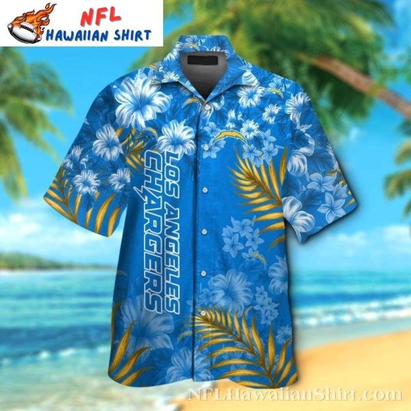 Oceanic Bloom – Los Angeles Chargers Tropical Floral Hawaiian Shirt