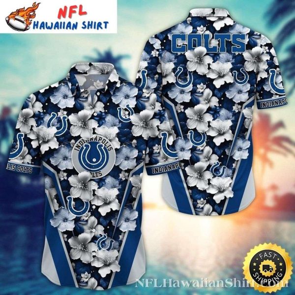 Oceanic Blue Floral Indianapolis Colts Hawaiian Shirt