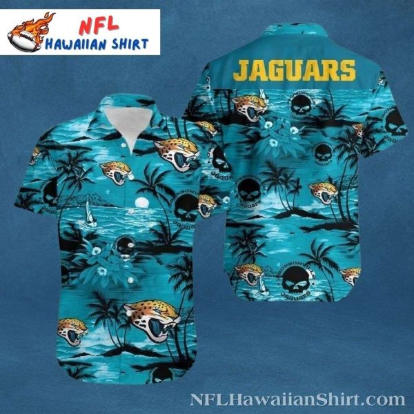 Oceanic Blue Jaguar Print Jacksonville Jaguars Hawaiian Shirt