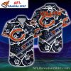 Orange Floral Defense – Hawaiian Chicago Bears Shirt