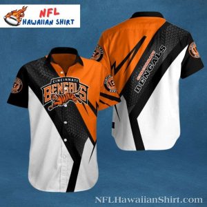 Orange Blaze Cincinnati Bengals Hawaiian Shirt – Sharp Contrast Bengals Aloha Shirt