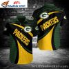 Green Bay Packers Gridiron Hexagon Green Hawaiian Performance Shirt