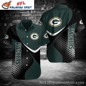 Packers Night Game Geometric Pattern Hawaiian Casual Shirt