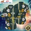 Packers Geometric Precision Yellow And Green Hawaiian Shirt