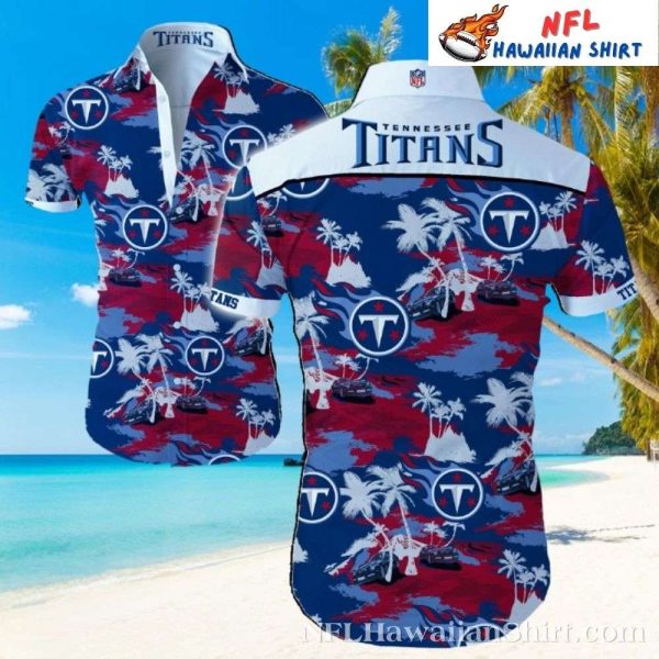 Palm Beach Titan Pride With Car Design – Tennessee Titans Aloha Shirt