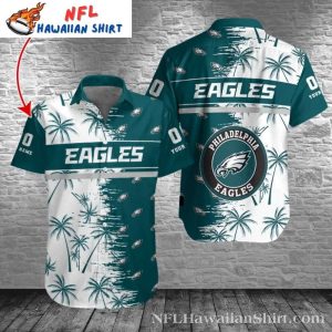 Palm Breeze Eagles Hawaiian Shirt – Custom Name And Number