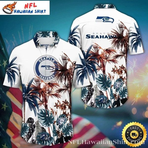 Palm Horizon Seattle Seahawks Hawaiian Shirt – Coastal Getaway Edition