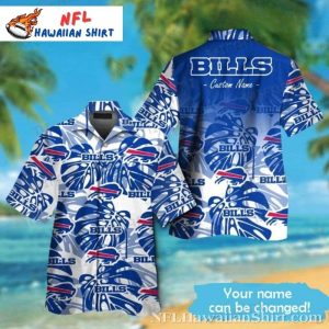 Palm Leaf All over Print – Custom Name NFL Buffalo Bills Hawaiian Shirt