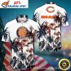 Patriotic Chicago Bears Wave Stripe Hawaiian Shirt – Men’s Star-Spangled Sport