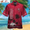 Red Hibiscus Tampa Bay Buccaneers Tropical Custom Name Hawaiian Shirt