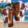 Washington Commanders Aloha Shirt With Mickey Tropical Flowers Design