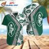 New York Jets Swirling Palms Aloha Shirt