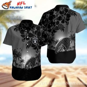 Palm Shadows Las Vegas Raiders Men’s Hawaiian Shirt
