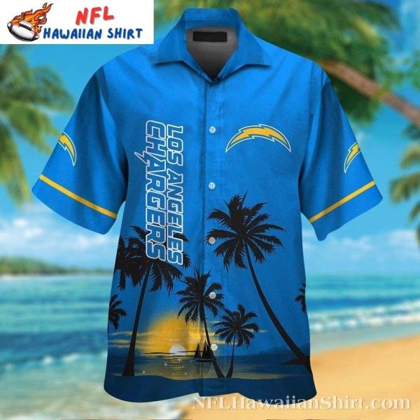 Palm Tree Huddle – Los Angeles Chargers Beachfront Shirt