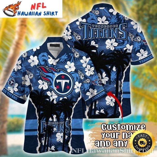 Palm Tree Pattern – Customizable Tennessee Titans Aloha Shirt