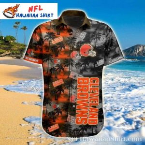 Palm Tree Pattern – Personalized Cleveland Browns Hawaiian Shirt