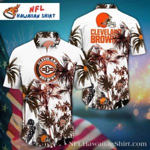 Palms And Helmets Cleveland Browns Hawaiian Shirt