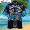 Pinstripe And Skulls Carolina Panthers Hawaiian Shirt