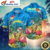 Sunny Palm Wave Los Angeles Chargers Men’s Hawaiian Shirt