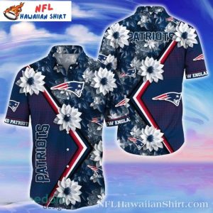 Patriotic Bloom New England Patriots Hawaiian Shirt