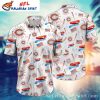 Patriotic Chicago Bears Wave Stripe Hawaiian Shirt – Men’s Star-Spangled Sport