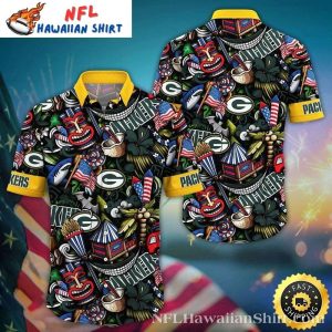 Patriotic Play – Green Bay Packers American Spirit Hawaiian Shirt