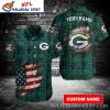 Personalized Starry Night Green Bay Packers Custom Name Hawaiian Shirt