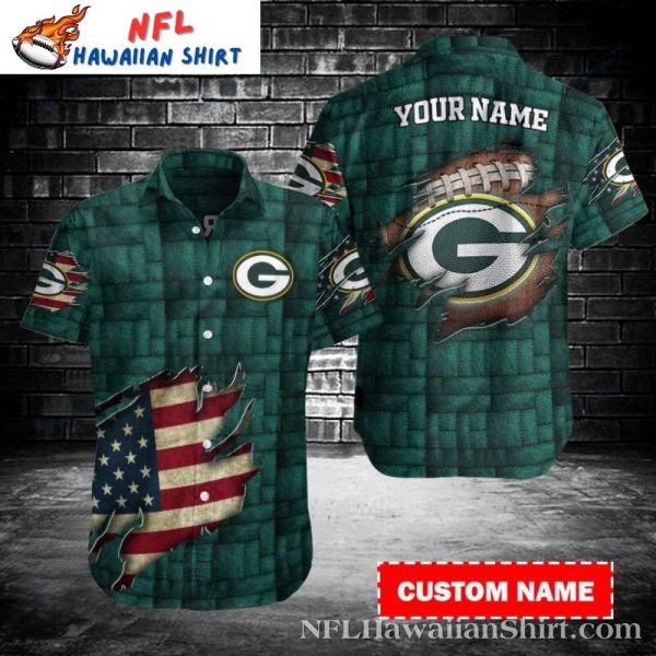 Patriotic Playbook Green Bay Packers Tropical Hawaiian Shirt