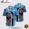 Personalized Detroit Lions Gridiron Mesh Hawaiian Shirt